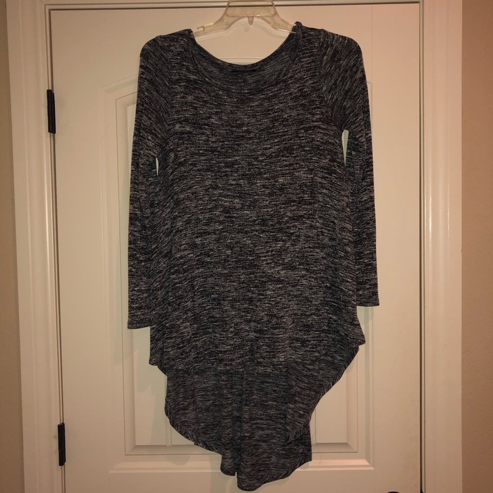 Heather grey asymmetrical tunic